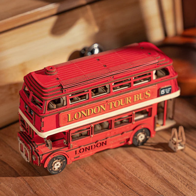 Rolife London Tour Bus 3D Wooden Puzzle,Only Supports TK And Independent Website Platforms