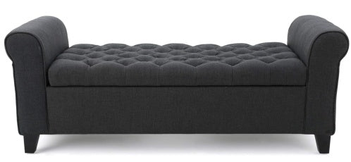 HAYES ARMED STORAGE BENCH