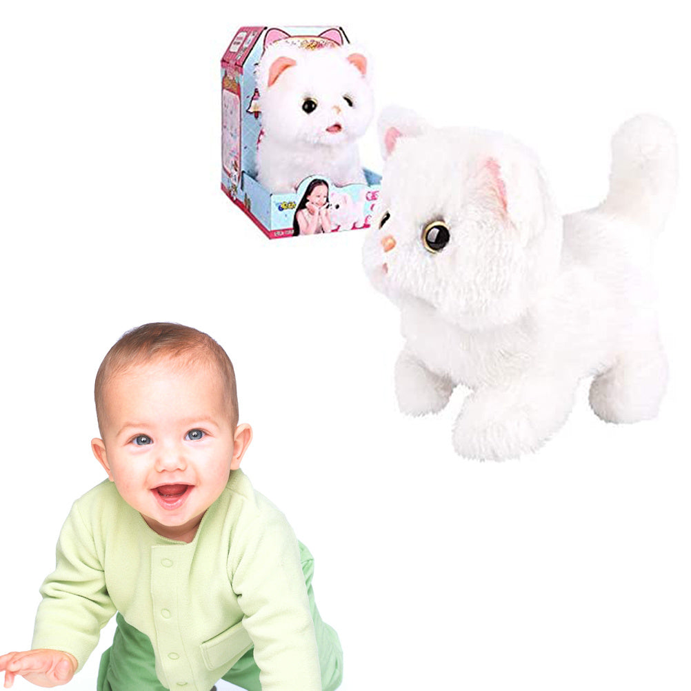Electric Kitty Plush Toy Simulation Cat Walking Cry Pet Plush Toy Girl Toy Doll