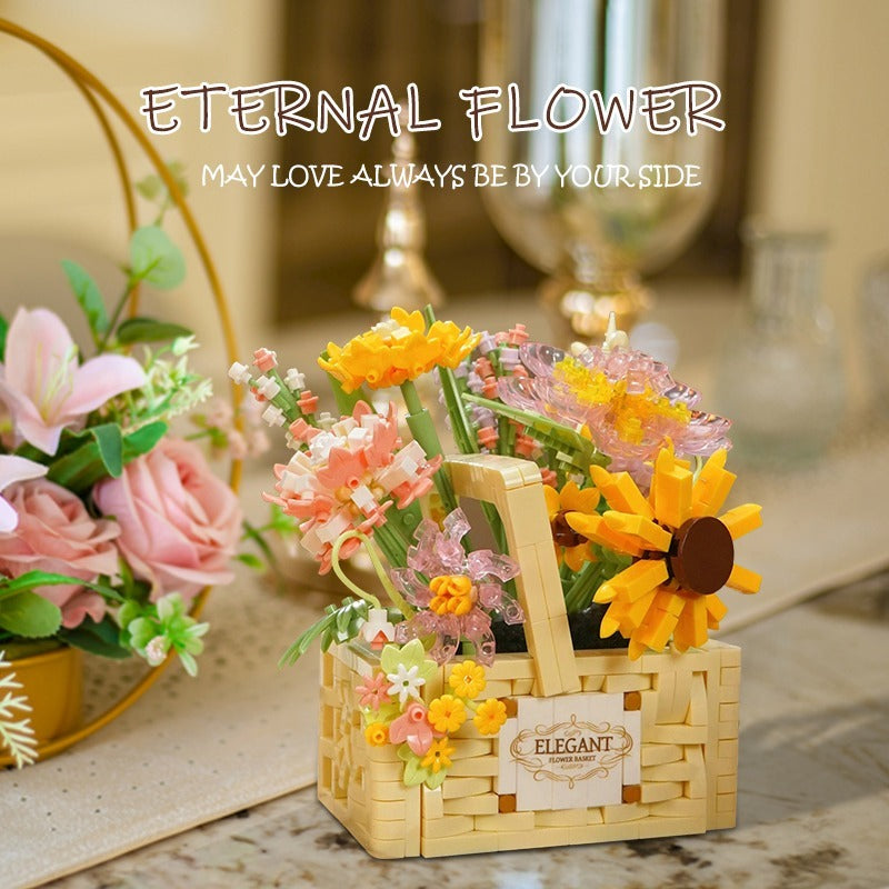 Heart Towards The Sun Handheld Flower Basket With Light. It Has A Sophisticated And Unique Design That Conveys Warmth And Beauty