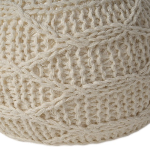 Malibu Knitted Wool 20 X 20 Round Pouf