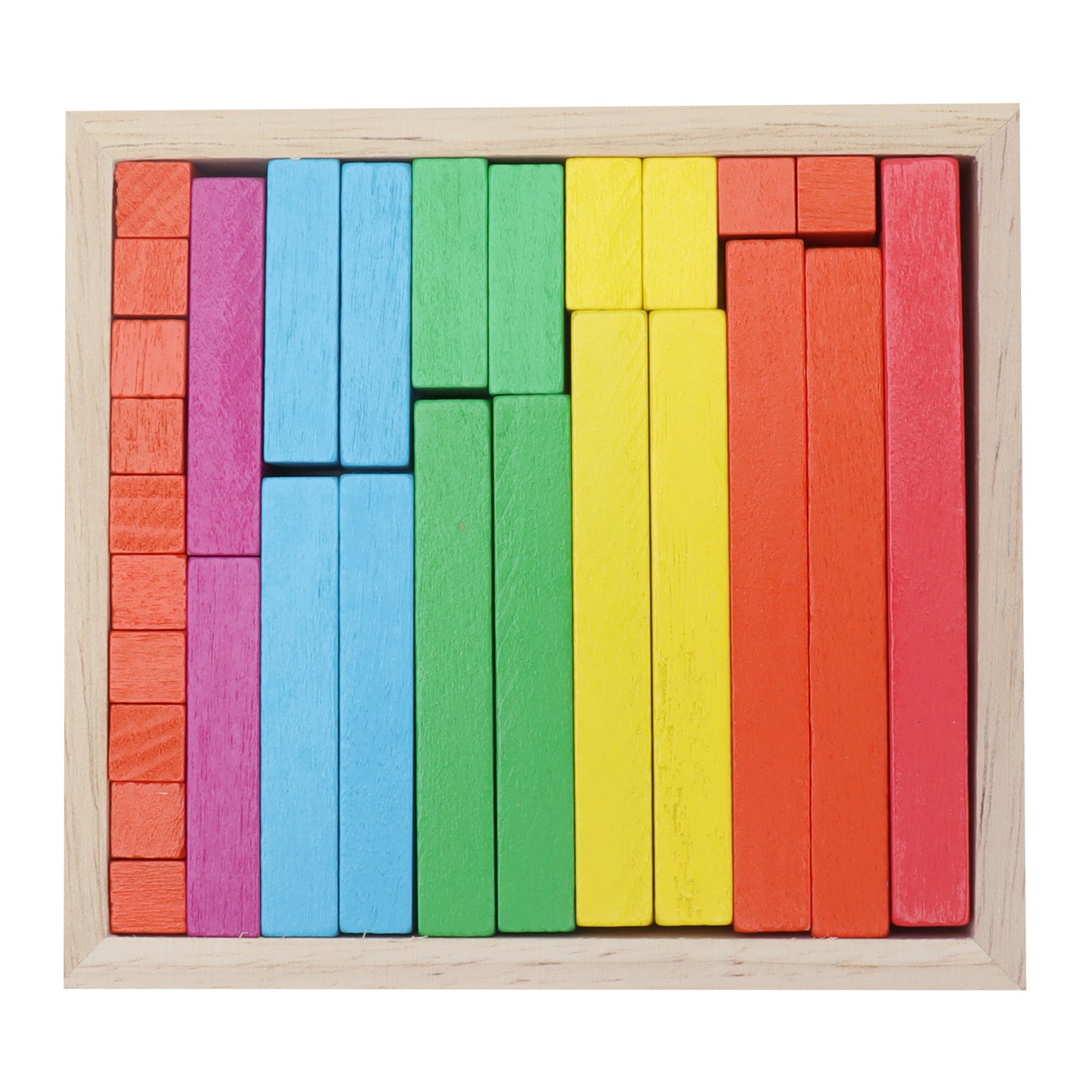 Wooden Counting Sticks Colorful Cuisenaire Rods Individual Kit for Children Counting Homeschool Supplies
