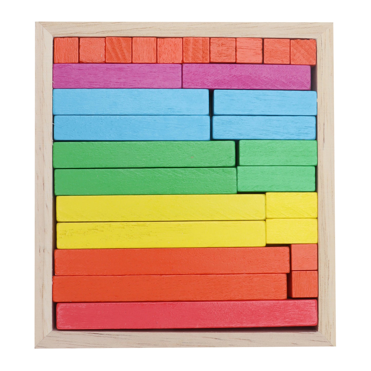 Wooden Counting Sticks Colorful Cuisenaire Rods Individual Kit for Children Counting Homeschool Supplies
