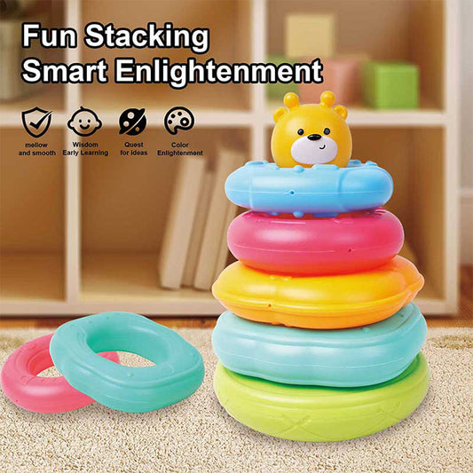 Children's Stacking Music, Rainbow Set Circles, Puzzle Early Education Understanding Color Set Tower Layer Toys
