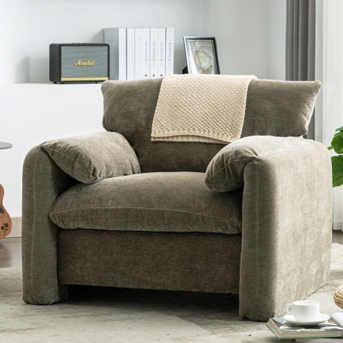 Modern Style Chenille Oversized Armchair Accent Chair Single Sofa Lounge Chair 38.6'' W For Living Room