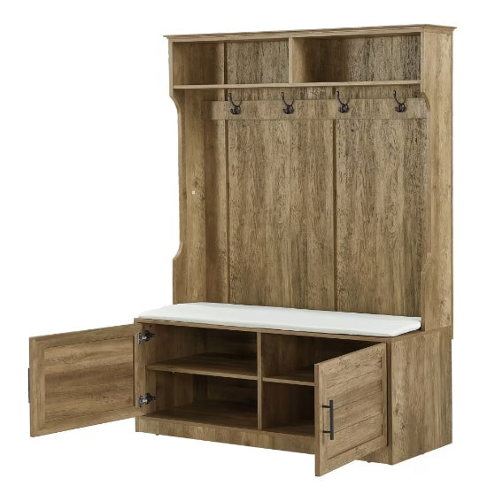 Shoe Rack Coat Rack Wooden Multi-purpose Shelf