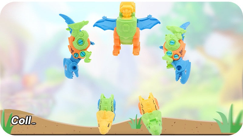 Triangle Tyrannosaurus Rex Five Box One, Assemble And Combine Transform Intelligent Mechanical Simulation DIY Puzzle Toy