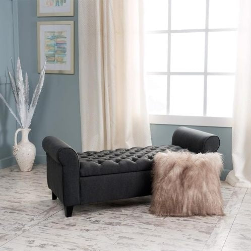 HAYES ARMED STORAGE BENCH