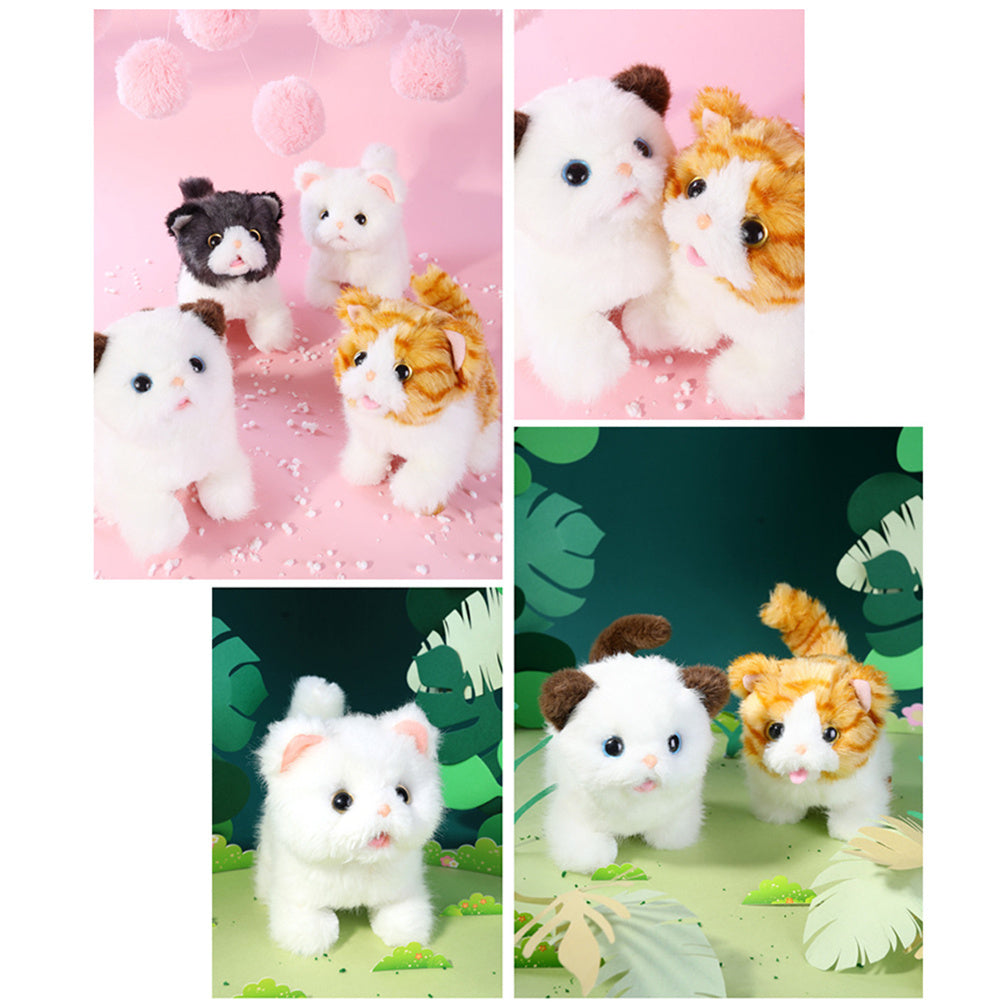 Electric Kitty Plush Toy Simulation Cat Walking Cry Pet Plush Toy Girl Toy Doll