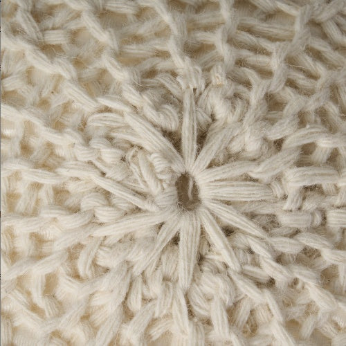 Malibu Knitted Wool 20 X 20 Round Pouf
