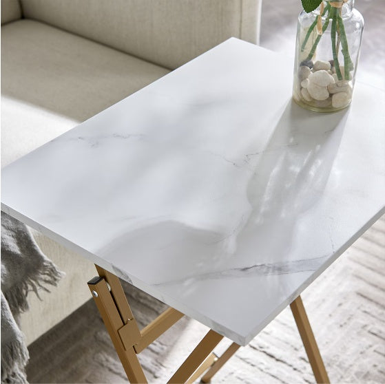 2 Pcs Folding TV Tray Table Set