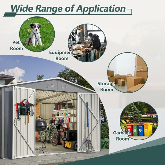 Steel Garden Shed With Double Lockable Door