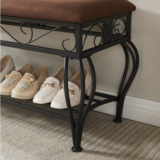 Multifunctional Upholstered Shoe Rack Bench