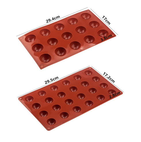 Ball Sphere Silicone Mold For Cake Pastry Baking Chocolate Candy Fondant Bakeware Round Shape Dessert Mould DIY Decorating