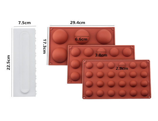 Ball Sphere Silicone Mold For Cake Pastry Baking Chocolate Candy Fondant Bakeware Round Shape Dessert Mould DIY Decorating