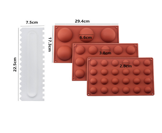 Ball Sphere Silicone Mold For Cake Pastry Baking Chocolate Candy Fondant Bakeware Round Shape Dessert Mould DIY Decorating