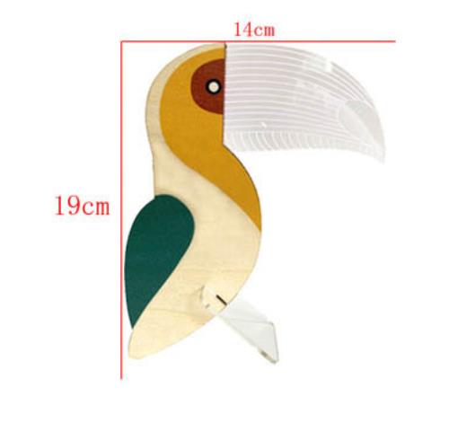 Whale Peacock Wooden Decoration Transparent Acrylic LED Decorative Light Home Decoration Pelican Lighting Decoration