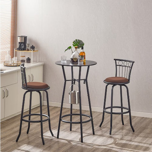 Metal Backrest Bar Chair
