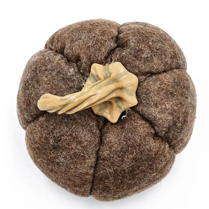 Set Of 3, 8.3x8.3x5.5 Brown Pumpkin, Pumpkin Ornament Decor For Holiday Harvest Festival Fall Festival  Thanksgiving