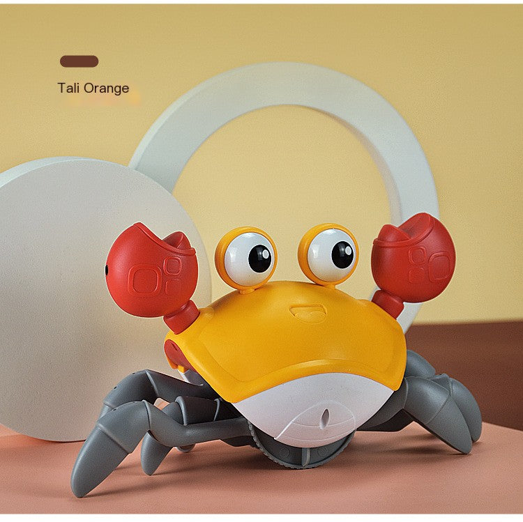 Children's induction electric crab toy rechargeable luminous music baby crawling and running away Crab