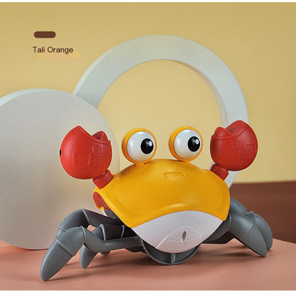 Children's induction electric crab toy rechargeable luminous music baby crawling and running away Crab