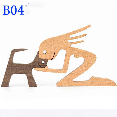 Wooden Office Desktop Nordic Ornament Decoration