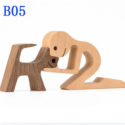 Wooden Office Desktop Nordic Ornament Decoration