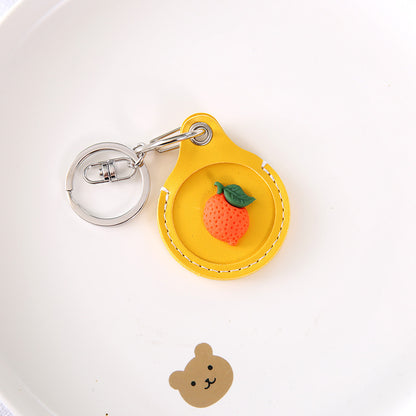 Fruit Cute Case on for Apple AirTag Protective Case Silicone Fundas Coque Covers Shell Anti-lost Key Chains Holder Key Finder