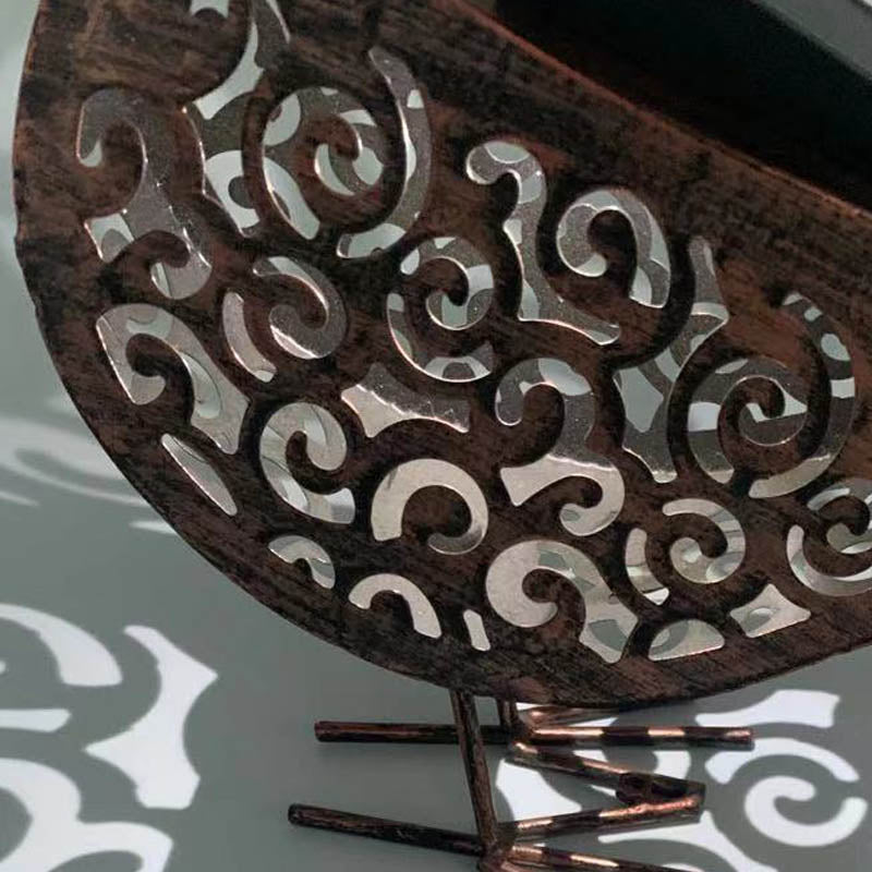 Solar Garden Lamp Iron Rooster Shape Landscape Light Outdoor Decorative Lamp
