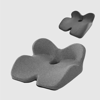 Non-Slip Memory Foam Seat Cushion Posture Correction Slow Rebound Hollow Out Design Prevent Hemorrhoids Give Birth Pain Relieve