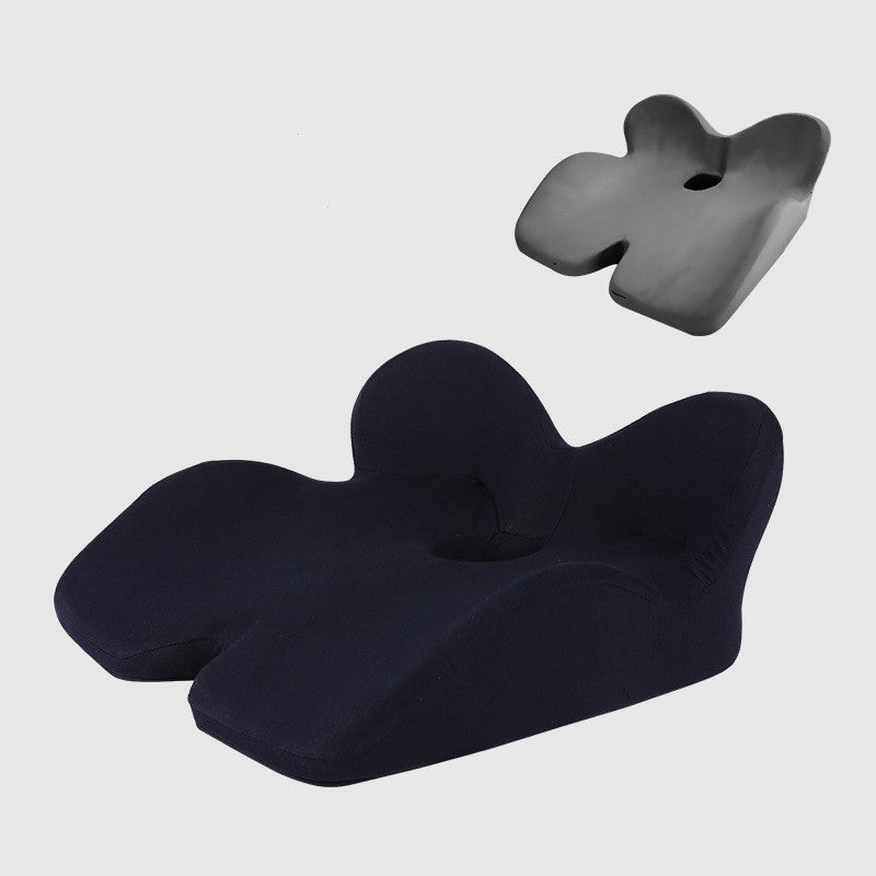 Non-Slip Memory Foam Seat Cushion Posture Correction Slow Rebound Hollow Out Design Prevent Hemorrhoids Give Birth Pain Relieve