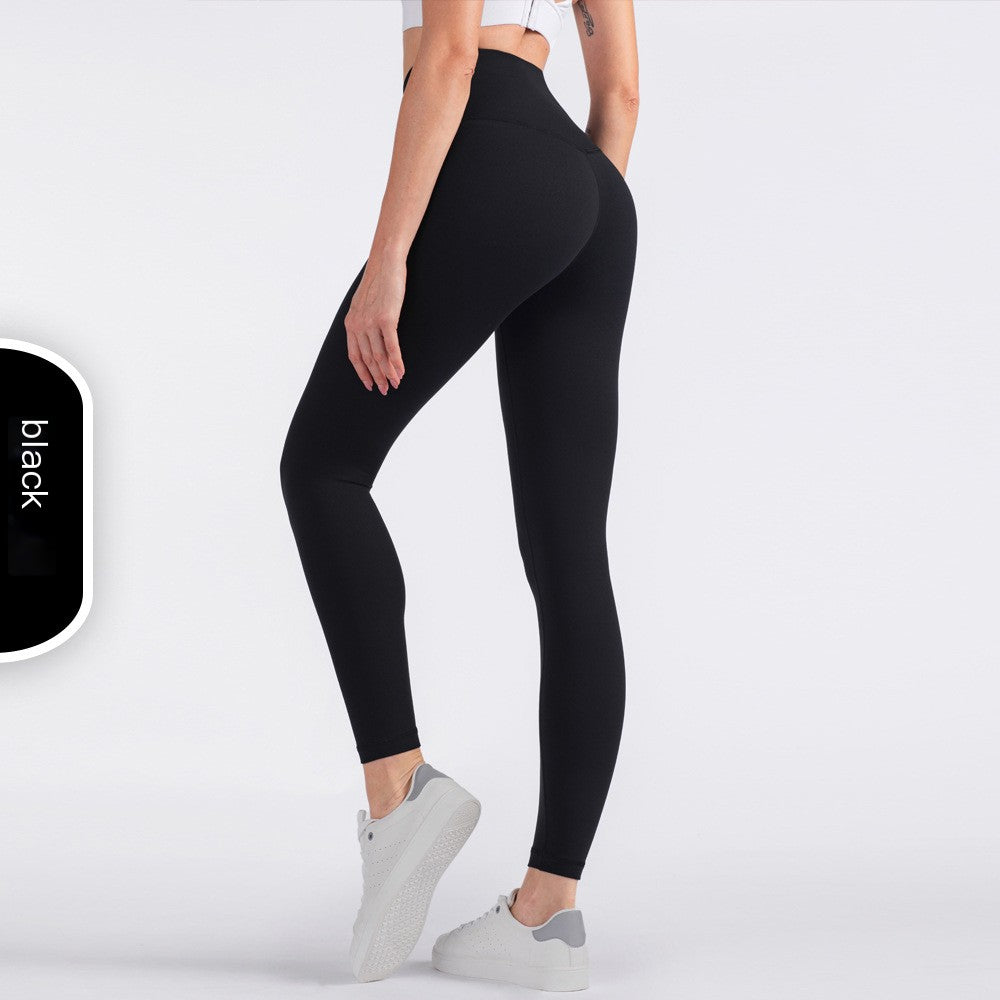 Sports fitness pants tight peach hip lift high waist nude sex yoga pants for women