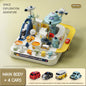 Car Adventure Challenge Track, Parking Lot Car Police Car Fire Truck Puzzle Hands On Toy