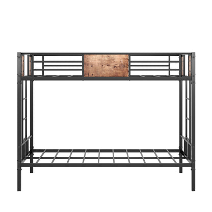 Twin Sized Bunk Bed Bedframe with Ladder and Full-Length Guard Rail_7