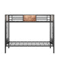 Twin Sized Bunk Bed Bedframe with Ladder and Full-Length Guard Rail_7