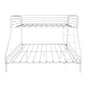Heavy Duty Twin Sized Easy Assembly Full Metal Bunk Bed with Rail- White_3