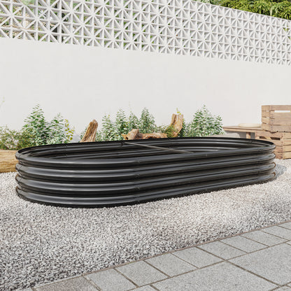 Oval Shaped Metal Raised Planter Outdoor Garden Plant and Vegetable Bed_8