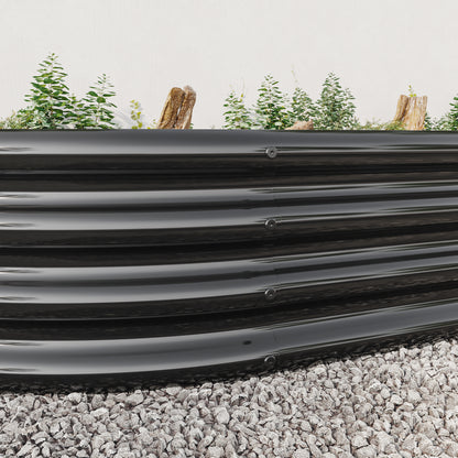 Oval Shaped Metal Raised Planter Outdoor Garden Plant and Vegetable Bed_7