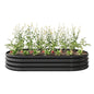 Large Oval Shaped Metal Raised Planter Outdoor Garden Plant Vegetable Bed_9