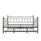 Twin-Sized Full Metal Pull-Out Daybed Bedframe with Trundle No Box Spring_14