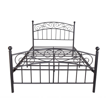Quick Assembly Heavy Duty Platform Bedframe with Vintage Head and Footboard_6