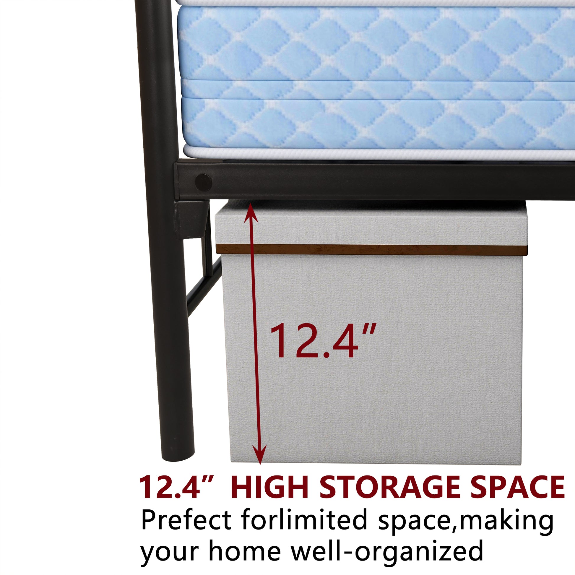 Quick Assembly Heavy Duty Platform Bedframe with Vintage Head and Footboard_4