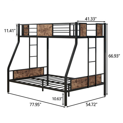 Space Saving Easy Assembly Twin Sized Metal Bunk Bedframe with Ladder and Rail_7