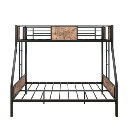 Space Saving Easy Assembly Twin Sized Metal Bunk Bedframe with Ladder and Rail_8