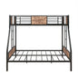 Space Saving Easy Assembly Twin Sized Metal Bunk Bedframe with Ladder and Rail_8
