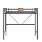 Easy Assembly Twin Sized Full Metal Loft Bedframe with Stairs and Rail_4