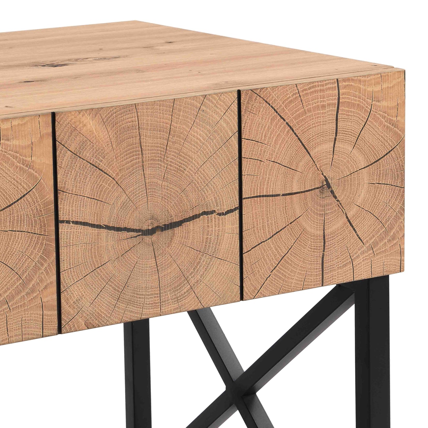 21.65'' Metal and Wood Night Stand Bedside Table with Drawer_6