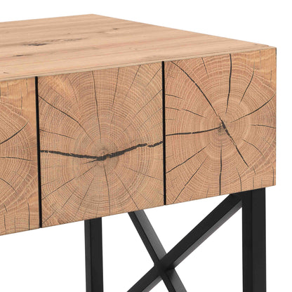 21.65'' Metal and Wood Night Stand Bedside Table with Drawer_6