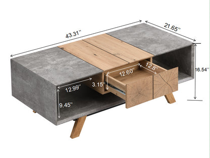 43.31'' Rectangular  Coffee Table with Drawer for Living Room_5