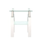 Tempered Glass Bedside Corner Coffee Table Contemporary End Table in White_9